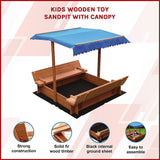 Wooden sandpit foldable seats