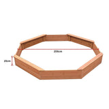 Large octagonal wooden sandpit dimensions