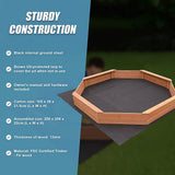 Octagonal wooden sandpit seating capacity