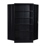 Pragel Two Door Steel Storage Locker Cabinet, 5 Shelf
