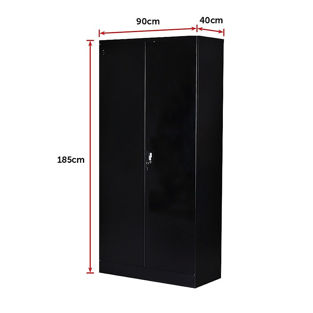 Pragel Two Door Steel Storage Locker Cabinet, 5 Shelf