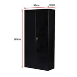 Pragel Two Door Steel Storage Locker Cabinet, 5 Shelf
