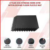 Ecija EVA Gym Floor Mats, 60 x 60cm, 4pcs