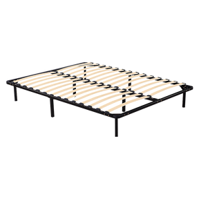 Tennyson Point queen metal bed frame in black powder coated steel