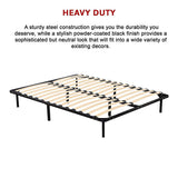 Allure steel queen bed frame showing 500kg capacity — Allure Home Collections