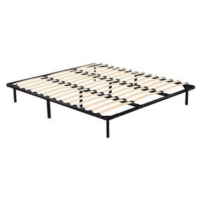 Tamarama king metal bed frame in black powder coated steel