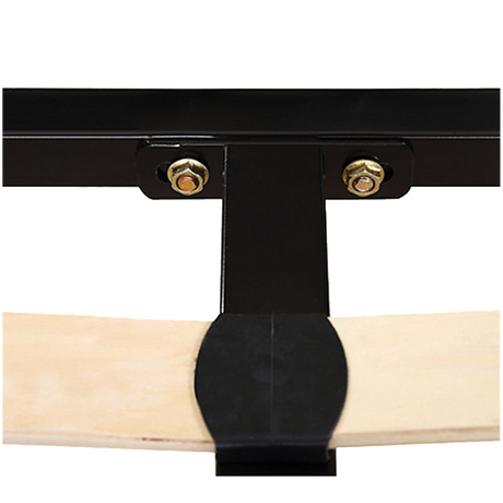 King steel bed frame showing robust support structure — Allure Home Collections
