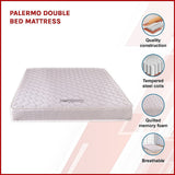 Quilted Spring Mattress, 15cm Double