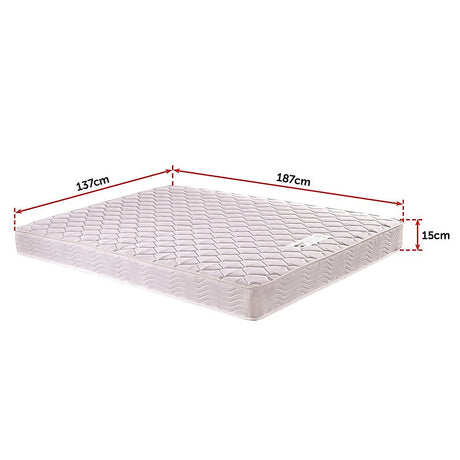 Quilted Spring Mattress, 15cm Double