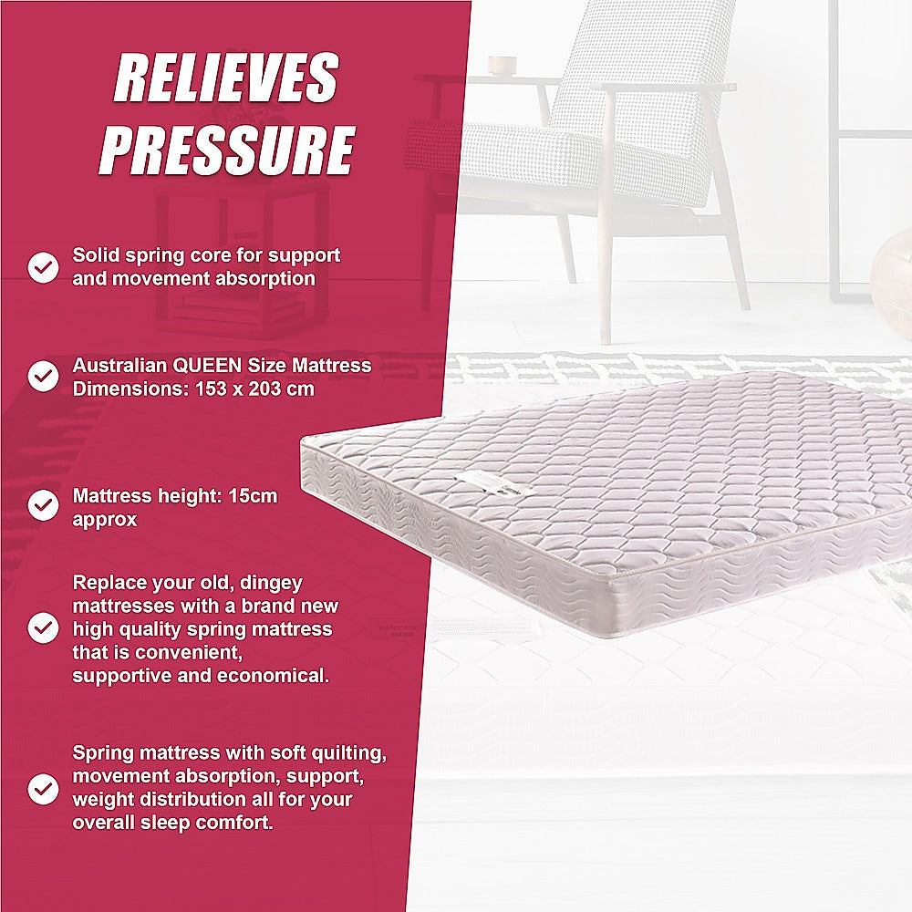 Innerspring Mattress, 15cm Queen