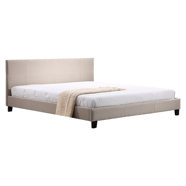 King Linen Fabric Bed Frame Beige