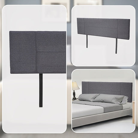 Jagungal Rectangular Bed Head, Grey King