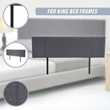 Jagungal Rectangular Bed Head, Grey King