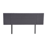 Designer Stitched King Bed Headboard — Grey Linen — Allure Home Collections