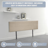 Jagungal Rectangular Bed Head, Beige King