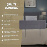Jagungal Rectangular Bed Head, Grey Queen