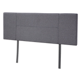 Designer Stitched Queen Bed Headboard — Grey Linen — Allure Home Collections