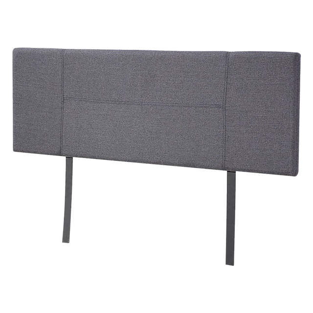 Designer Stitched Queen Bed Headboard — Grey Linen — Allure Home Collections