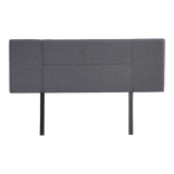 Designer Stitched Queen Bed Headboard — Grey Linen — Allure Home Collections