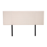 Designer Stitched Queen Bed Headboard — Beige Linen — Allure Home Collections