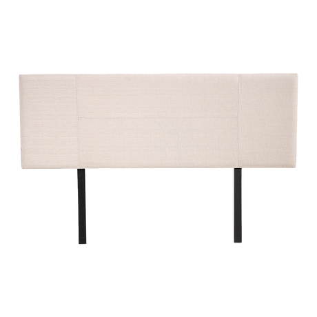 Designer Stitched Queen Bed Headboard — Beige Linen — Allure Home Collections