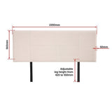Designer Stitched Queen Bed Headboard — Beige Linen — Allure Home Collections
