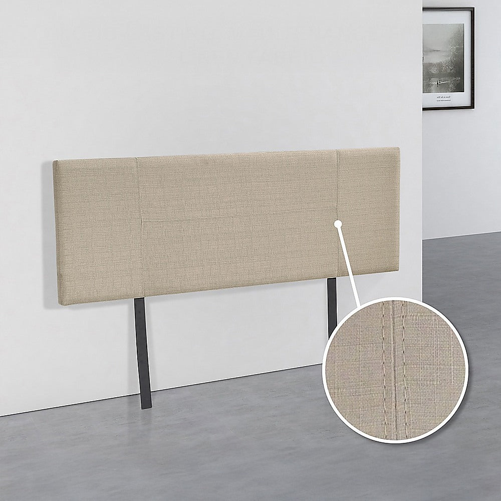Jagungal Rectangular Bed Head, Beige Double