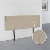 Jagungal Rectangular Bed Head, Beige Double