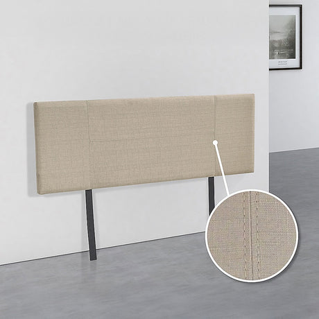 Jagungal Rectangular Bed Head, Beige Double