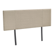 Designer Stitched Double Bed Headboard — Beige Linen, Adjustable Height — Allure Home Collections