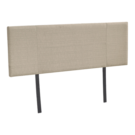 Designer Stitched Double Bed Headboard — Beige Linen, Adjustable Height — Allure Home Collections