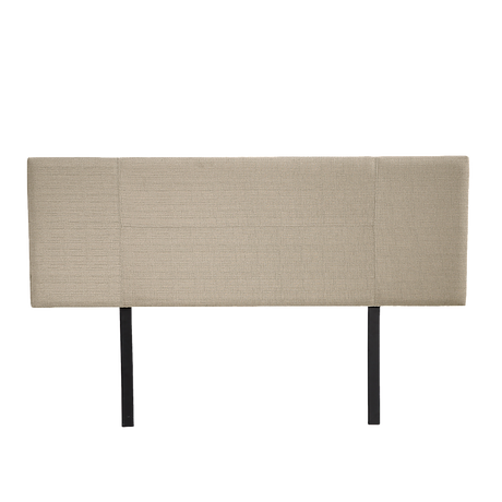 Designer Stitched Double Bed Headboard — Beige Linen, Adjustable Height — Allure Home Collections