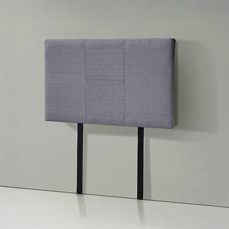 Jagungal Rectangular Bed Head, Grey Single