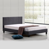 Palermo Grey Linen Queen Bed Frame