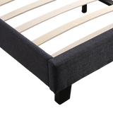 Palermo Grey Linen Queen Bed Frame