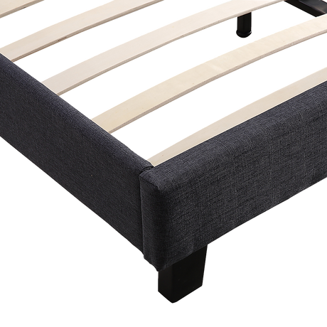 Palermo Grey Linen Queen Bed Frame