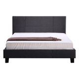 Palermo Grey Linen Queen Bed Frame