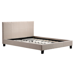 Sorrento Beige Double bed frame in a modern bedroom
