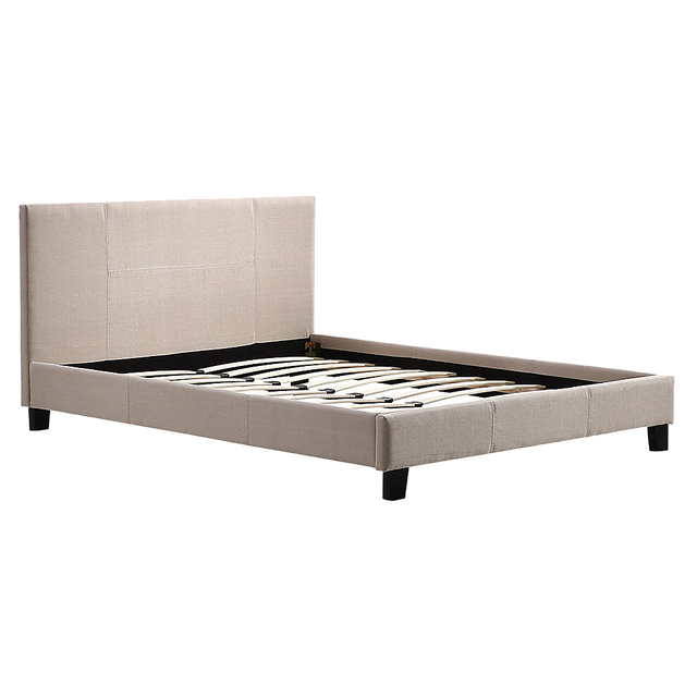 Palermo Queen Bed Frame in Beige Linen
