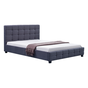 Positano Grey Double bed frame in a modern bedroom