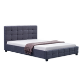 Palermo Grey Linen Queen Bed Frame