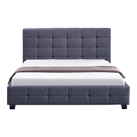 Palermo Grey Linen Queen Bed Frame