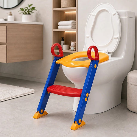 Toilet training ladder cushioned seat detail