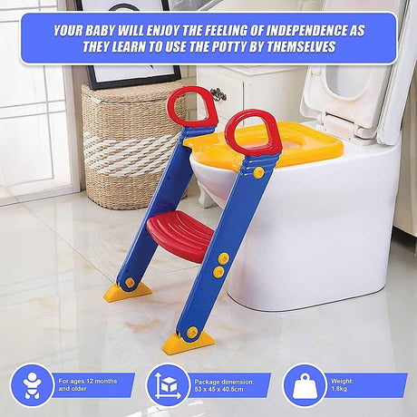 Toilet training ladder side profile view