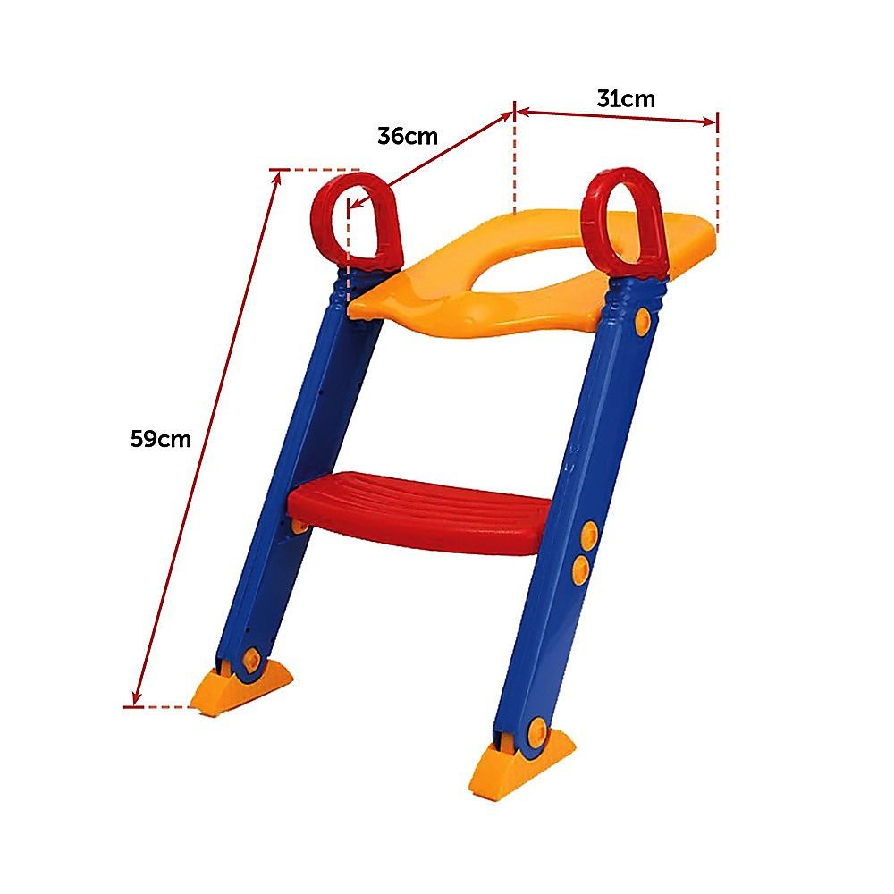 Kids toilet training ladder with potty seat features