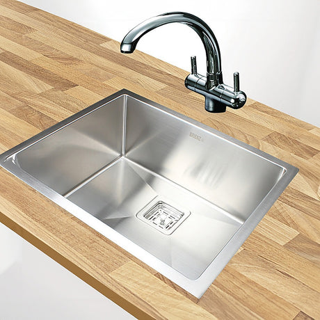 Handmade stainless steel kitchen sink 550x455mm