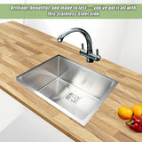 Handmade stainless steel kitchen sink 550x455mm