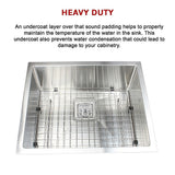 Handmade stainless steel kitchen sink 430x455mm