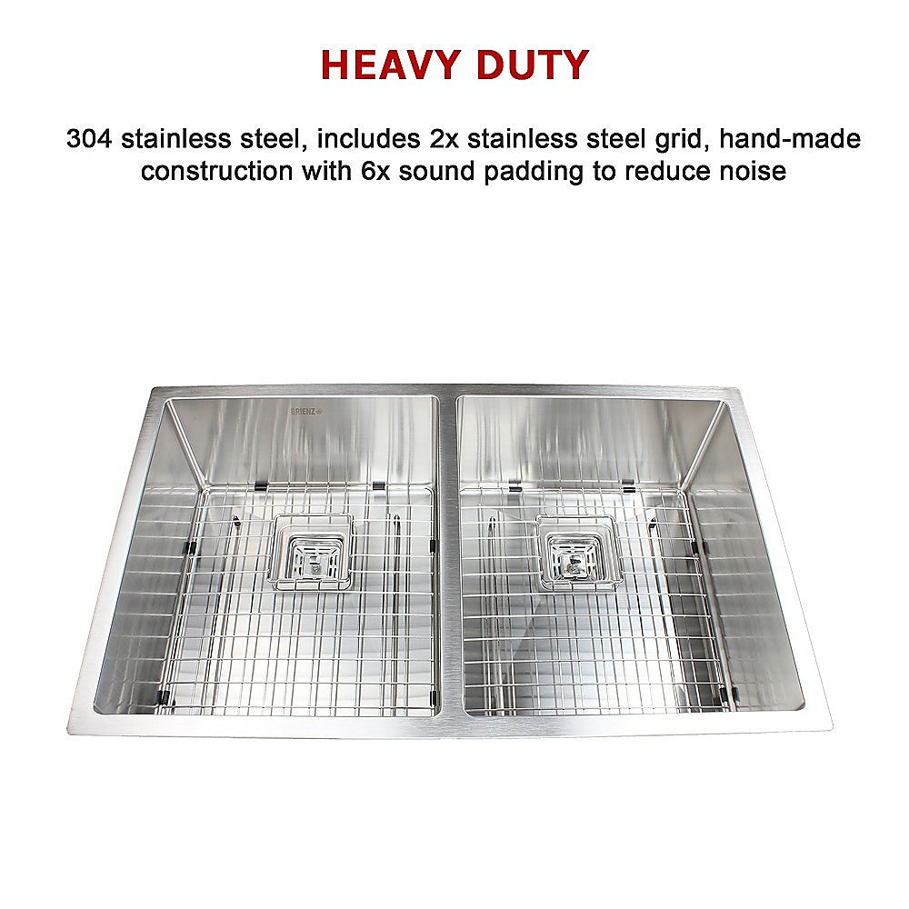 Handmade stainless steel kitchen sink 835x505mm