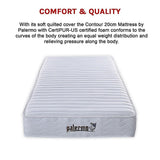 Pocket spring hybrid mattress, 20cm king single